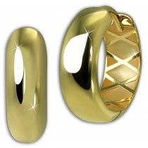 GoldDream Creole Glanz 16mm Ohrring 333er Gelbgold Echtschmuck GDO5673Y