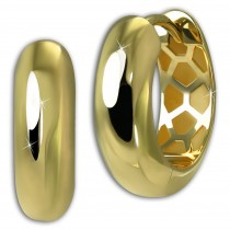 GoldDream Creole Glanz 15mm Ohrring 333er Gelbgold Echtschmuck GDO5674Y