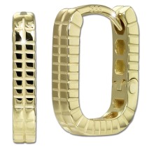 GoldDream Creole eckig Karree Ohrring 333er Gelbgold Echtschmuck GDO5693Y