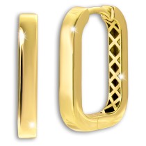 GoldDream Creole Square Ohrring 333er Gelbgold Echtschmuck GDO5713Y