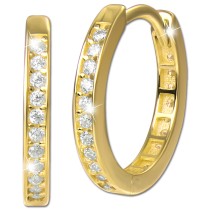 GoldDream Creole Zirkonia Ohrring 333 Gold Damen Echtschmuck GDO5718Y