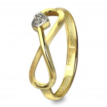GoldDream Gold Ring Gr.54 Unendlich mit Herz 333er Gelbgold GDR516Y54