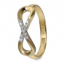 GoldDream Gold Ring Infinity Gr.56 Zirkonia 333er Gelbgold GDR519Y56