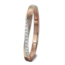 GoldDream Gold Ring Gr.54 Swing Zirkonia weiß 333er Roségold GDR523E54