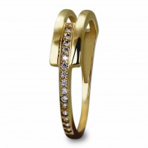 GoldDream Gold Ring Gr.54 Zirkonia weiß 333er Gelbgold GDR526Y54