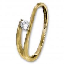 GoldDream Gold Ring New Zirkonia Gr.54 333er Gelbgold GDR528Y54