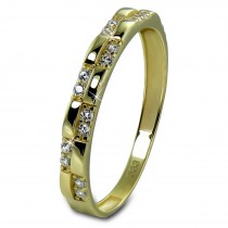 GoldDream Gold Ring Fashion Gr.60 Zirkonia weiß 333er Gelbgold GDR536Y60