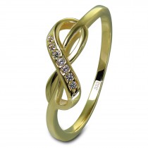 GoldDream Gold Ring Infinity Gr.54 Zirkonia weiß 333er Gelbgold GDR541Y54
