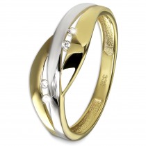 GoldDream Gold Ring Bicolor Gr.58 333er Gelbgold GDR558T58