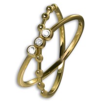 GoldDream Gold Ring Crossed Gr.54 333er Zirkonia Gelbgold Damen GDR566Y54