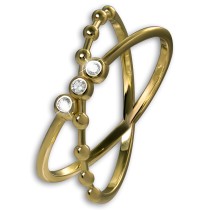 GoldDream Gold Ring Crossed Gr.56 333er Zirkonia Gelbgold Damen GDR566Y56