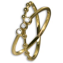 GoldDream Gold Ring Crossed Gr.62 333er Zirkonia Gelbgold Damen GDR566Y62