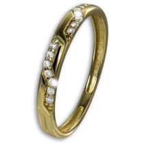 GoldDream Gold Ring Glamour Gr.62 333er Zirkonia Gelbgold Damen GDR567Y62