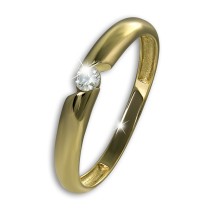 GoldDream Gold Ring Classic Gr.54 333er Zirkonia Gelbgold Damen GDR568Y54