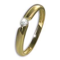 GoldDream Gold Ring Classic Gr.56 333er Zirkonia Gelbgold Damen GDR568Y56