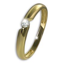 GoldDream Gold Ring Classic Gr.58 333er Zirkonia Gelbgold Damen GDR568Y58