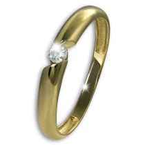 GoldDream Gold Ring Classic Gr.60 333er Zirkonia Gelbgold Damen GDR568Y60