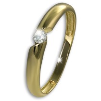 GoldDream Gold Ring Classic Gr.62 333er Zirkonia Gelbgold Damen GDR568Y62