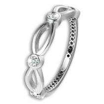 GoldDream Gold Ring Zirkonia Ranke Gr.58 333er Weißgold GDR572J58