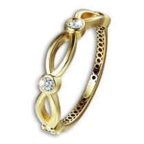 GoldDream Gold Ring Zirkonia Ranke Gr.56 333er Gelbgold GDR572Y56
