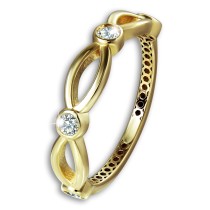 GoldDream Gold Ring Zirkonia Ranke Gr.58 333er Gelbgold GDR572Y58