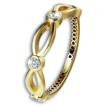 GoldDream Gold Ring Zirkonia Ranke Gr.60 333er Gelbgold GDR572Y60