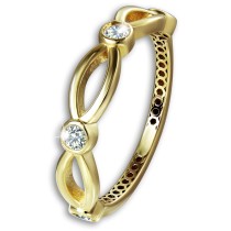 GoldDream Gold Ring Zirkonia Ranke Gr.62 333er Gelbgold GDR572Y62