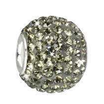 SilberDream Glitzer Bead Zirkonias grau Shiny GSB202