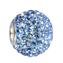 SilberDream Glitzer Bead Zirkonias blau Shiny GSB204