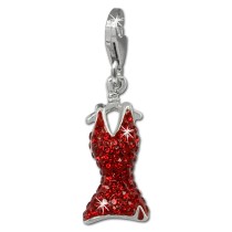 SilberDream Glitzer Charm Kleid rot Zirkonia Kristalle GSC520R