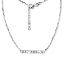 SilberDream Kette Glamour Zirkonia weiß 925er Silber 42-45cm Halskette GSK404W