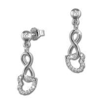 SilberDream Ohrhänger Liebe Zirkonia 925 Sterling Silber Damen Ohrring GSO453W