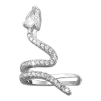 SilberDream Ohrklemme Schlange Zirkonia Ear Cuff Ohrring 925 Silber GSO470R