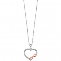 LOTUS Silver Damen Halskette Herz Unendlich rosevergoldet 925 Silber JLP1595-1-1
