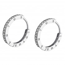 LOTUS Silver - Damen Ohrring weiß mit Creole aus 925 Silber JLP1888-4-1