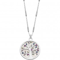 LOTUS Silver - Damen Halskette Lebensbaum farbig aus 925 Silber JLP1889-1-1