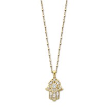 LOTUS Silver Halskette Hand der Fatima 925 Silber gold weiß Mystic JLP1989-1-2