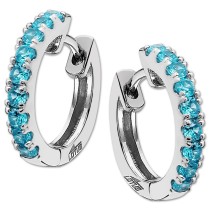 LOTUS Silver Creolen 925 Silber blau Zirkonia Lotus Silver IT Girl JLP1993-4-3