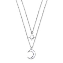LOTUS Silver Halskette Mond Stern 925 Silber Lotus Silver Trendy JLP3021-1-1