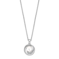 LOTUS Silver Halskette Perle 925 Silber weiß Zirkonia Zuchtperle JLP3095-1-1