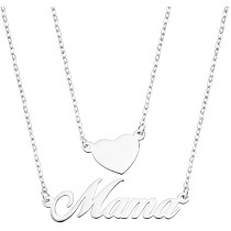 LOTUS Silver Halskette Schriftzug Mama Herz 925 Silber Mothers Love JLP3234-1-1