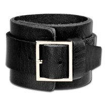 SilberDream Lederarmband schwarz Herren Leder Armband LAP014S