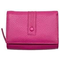 Florence Damen-Portemonnaie fuchsia pink Echtleder Geldbörse OPF101P4