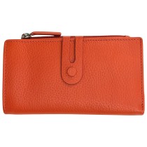 Florence Damen-Portemonnaie orange Echtleder Geldbörse OPF103O3