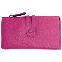 Florence Damen-Portemonnaie fuchsia pink Echtleder Geldbörse OPF103P4