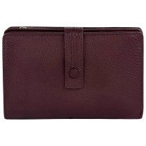 Florence Damen-Portemonnaie groß bordeaux rot Echtleder Geldbörse OPF104D5
