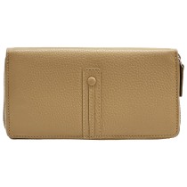 Florence Damen-Portemonnaie helltaupe beige Echtleder lange Geldbörse OPF105I3