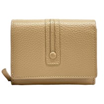Florence Damen-Portemonnaie helltaupe beige Echtleder Geldbörse OPF106I3