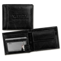 Wild Things Only Echt-Leder schwarz RFID Schutz Brieftasche OPJ102S