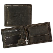 Wild Things Only braun Portemonnaie echtes Leder Herren OPJ103N